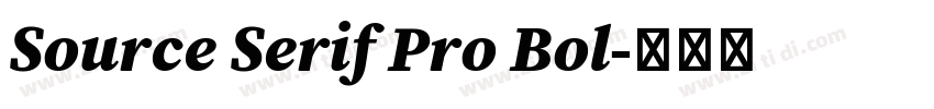 Source Serif Pro Bol字体转换